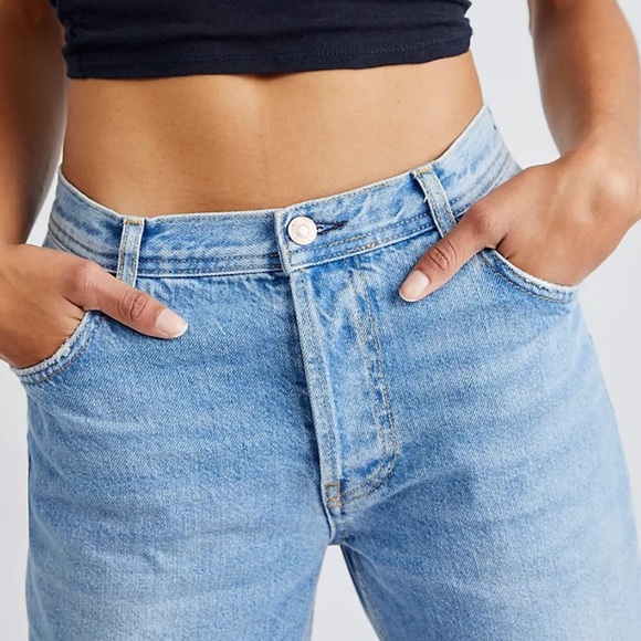 Free People Maggie Mid-Rise Straight-Leg Jeans size 26 - Picture 3 of 8